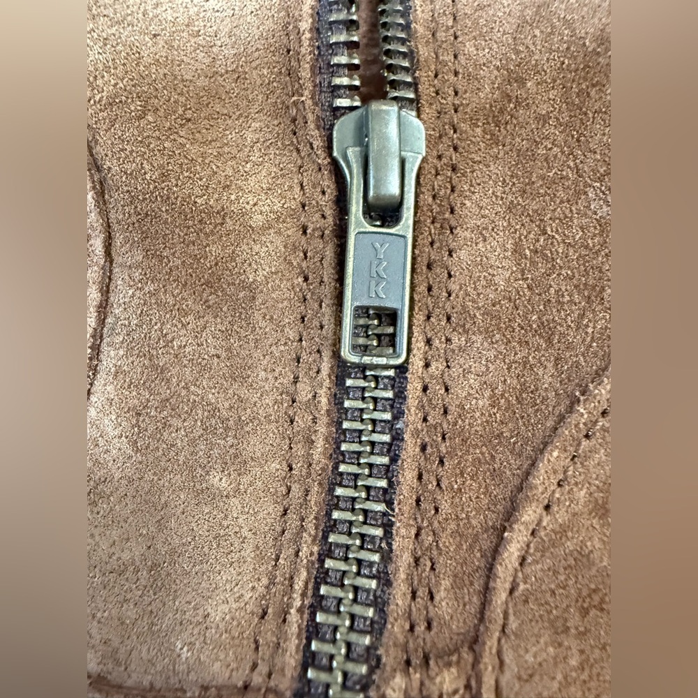 NWT Born Tan Suede Leather Boots with Zipper sz 6m Perfect Fall - Picture 4 of 16